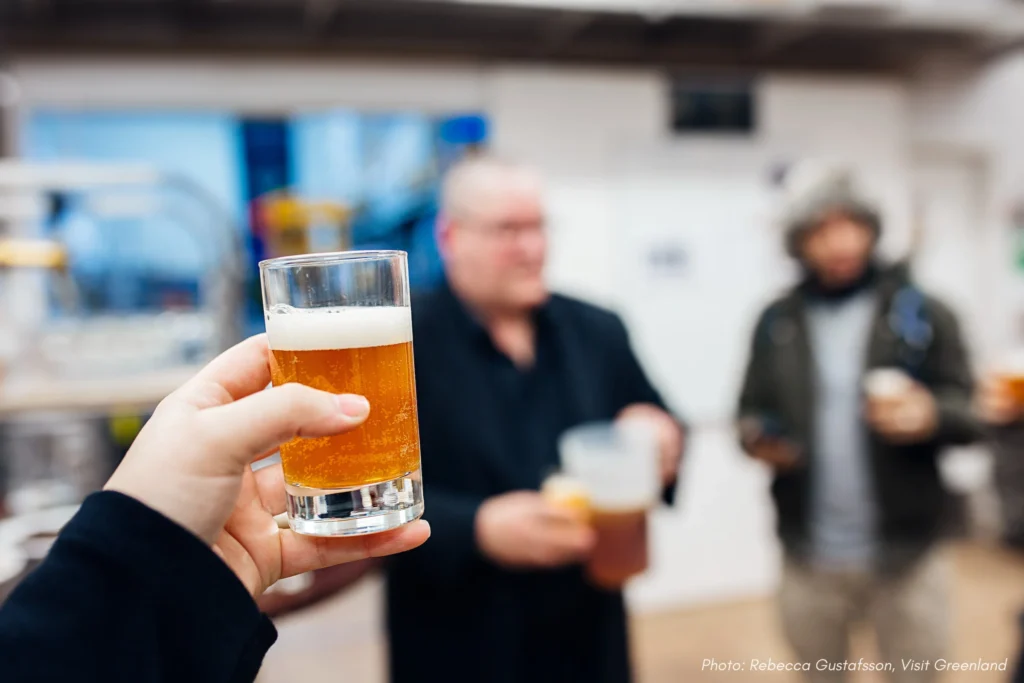 2. beer taster at local brewery, Nuuk. Photo - Rebecca Gustafsson , Visit Greenland