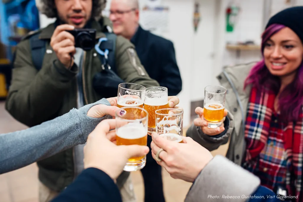 3. toast on tour at local brewery, Nuuk. Photo - Rebecca Gustafsson , Visit Greenland