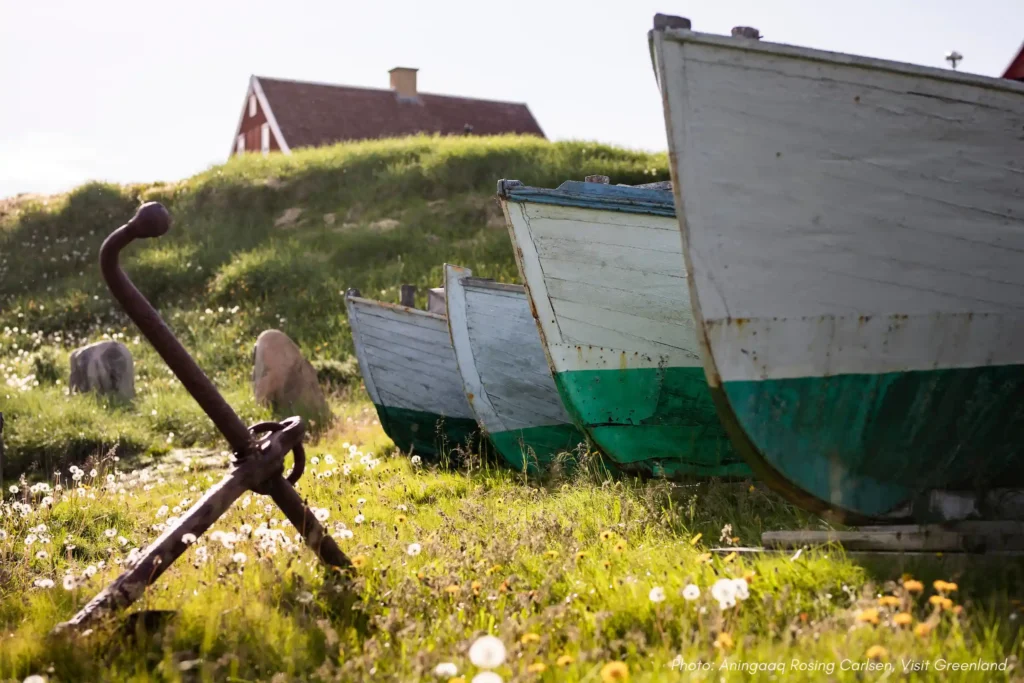 Copy of Fishing boats on land in Sisimiut, Aningaaq Rosing Carlsen - Visit Greenland