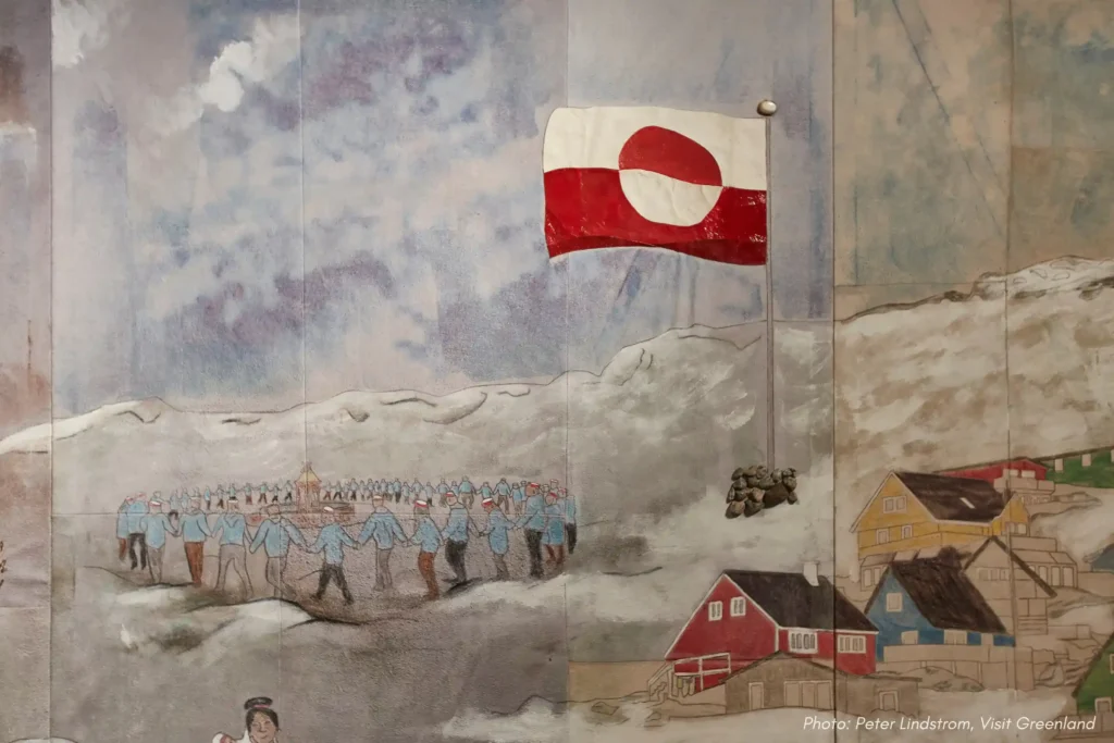 Copy of painting in Great Greenland showroom. Photo - Peter Lindstrom , Visit Greenland