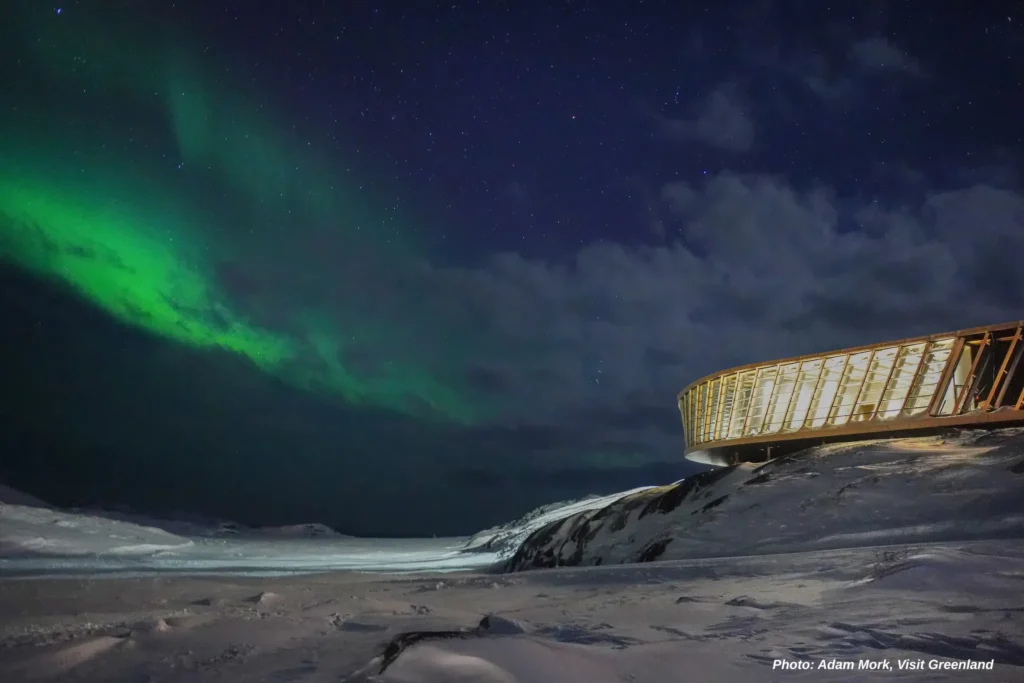 Icefjord centre & NorthernLights. Photo - Adam Mork - Real Dania
