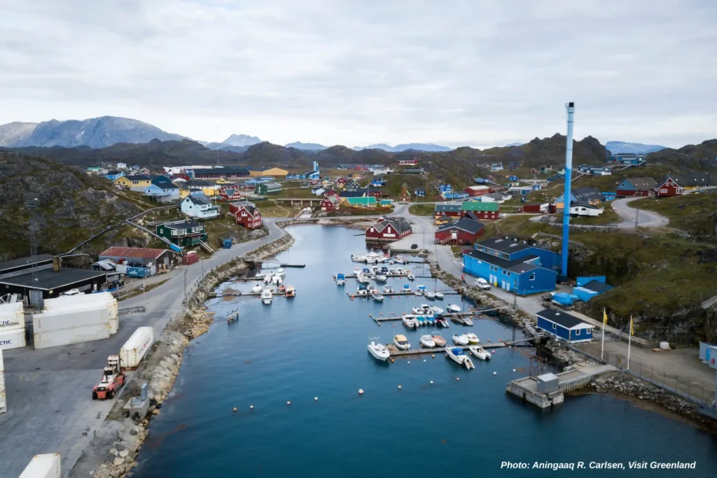 Paamiut Harbour Aerial. Photo - Aningaaq R. Carlsen, Visit Greenland