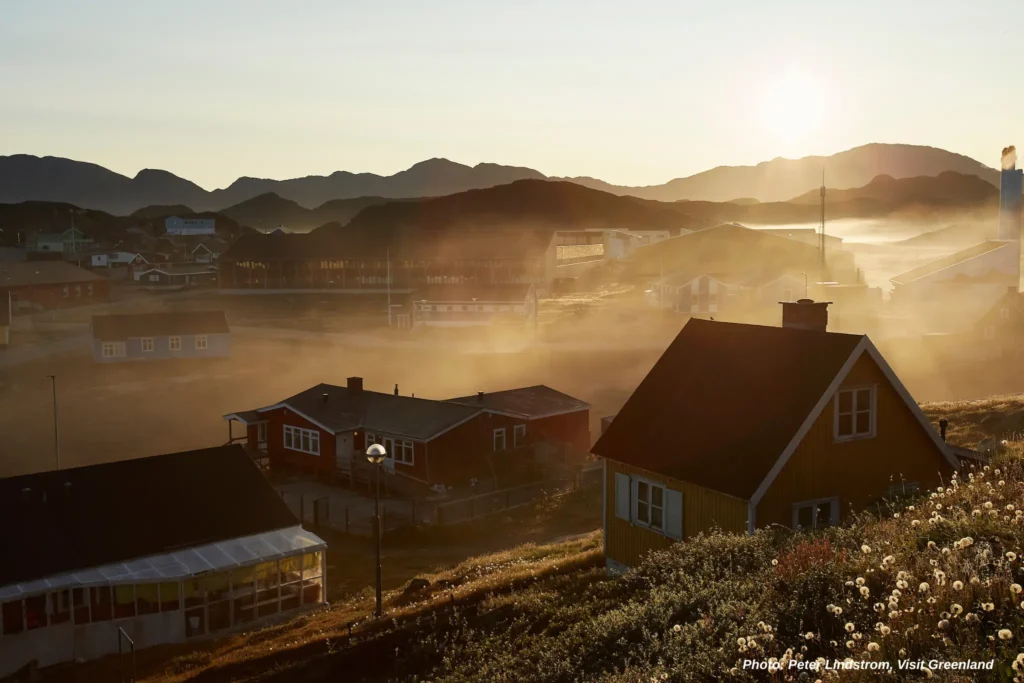 Sunrise In The Foggy City. Photo - Peter Lindstrom , Visit Greenland