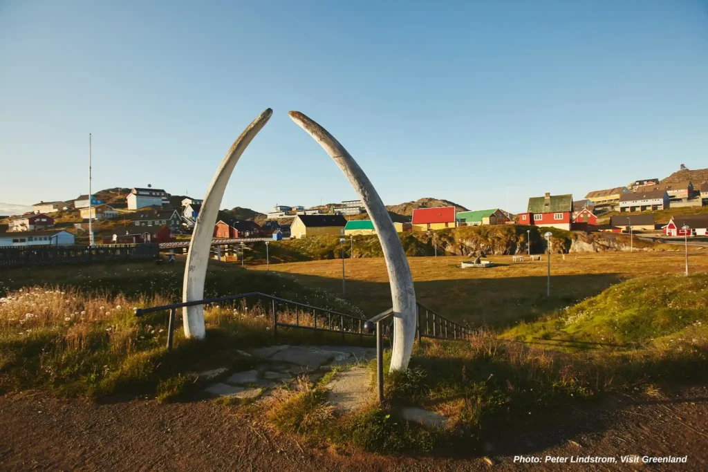 Whale bone arch in Paamiut. Photo - Peter Lindstrom , Visit Greenland