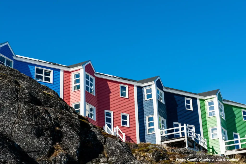 Colourful houses in Nuuk. Photo - Camilla Hylleberg, Visit Greenland