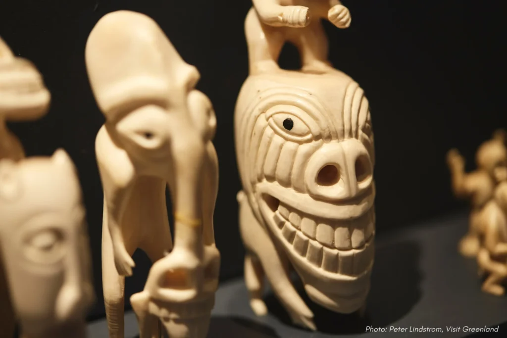 Copy of close-up of Tupilaks, National Museum. Photo - Peter Lindstrom , Visit Greenland