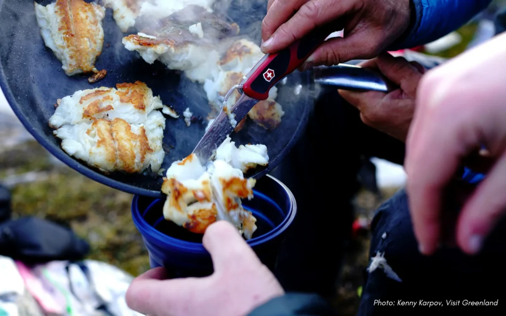 Cooking freshly-caught cod
