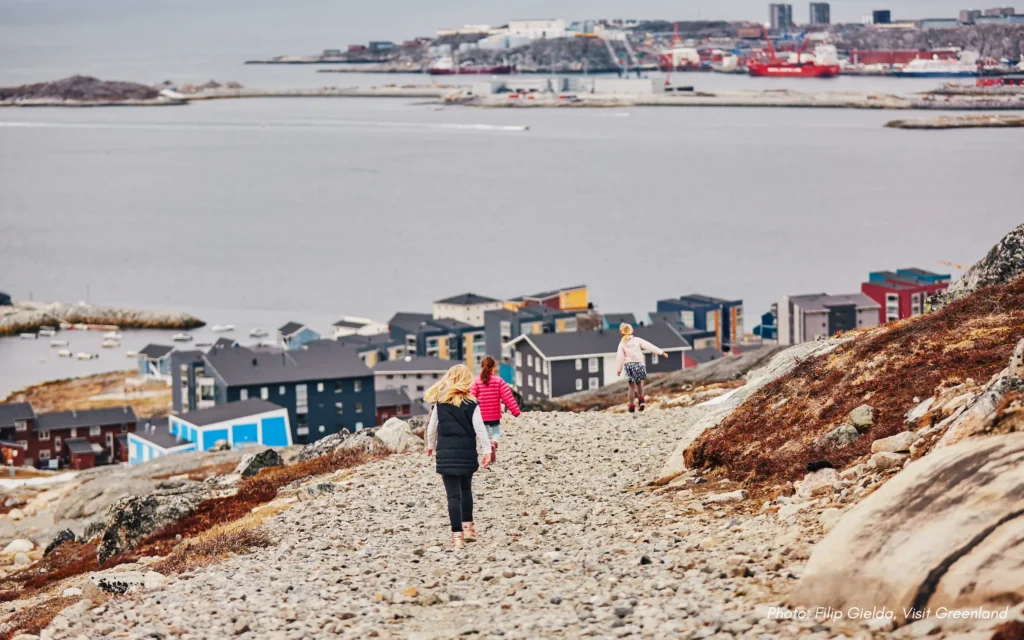 Kids near Nuuk Suburb Qinngorput