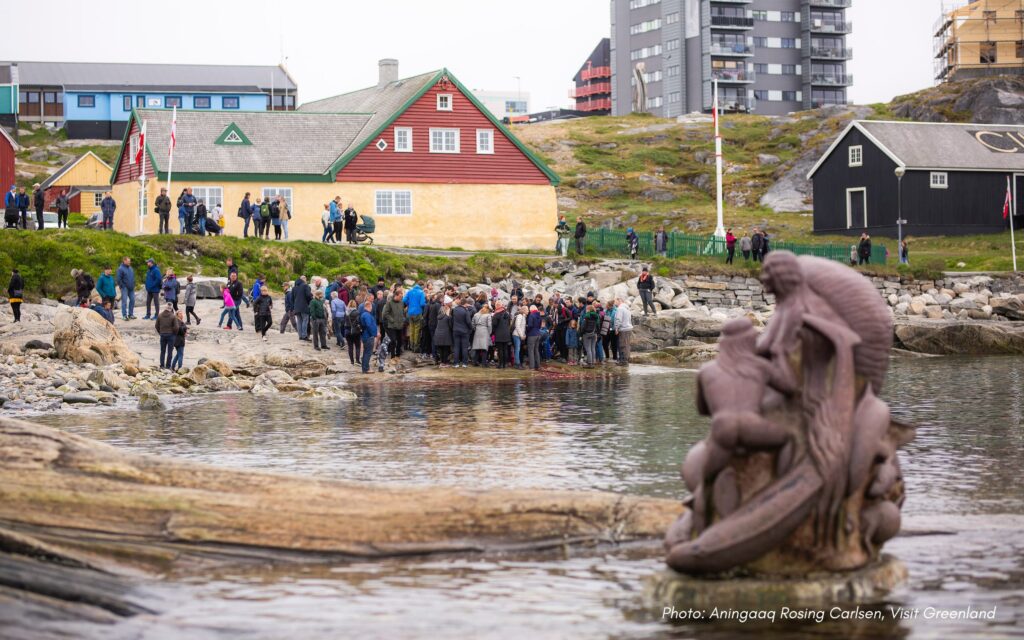 People near Mother of the Sea