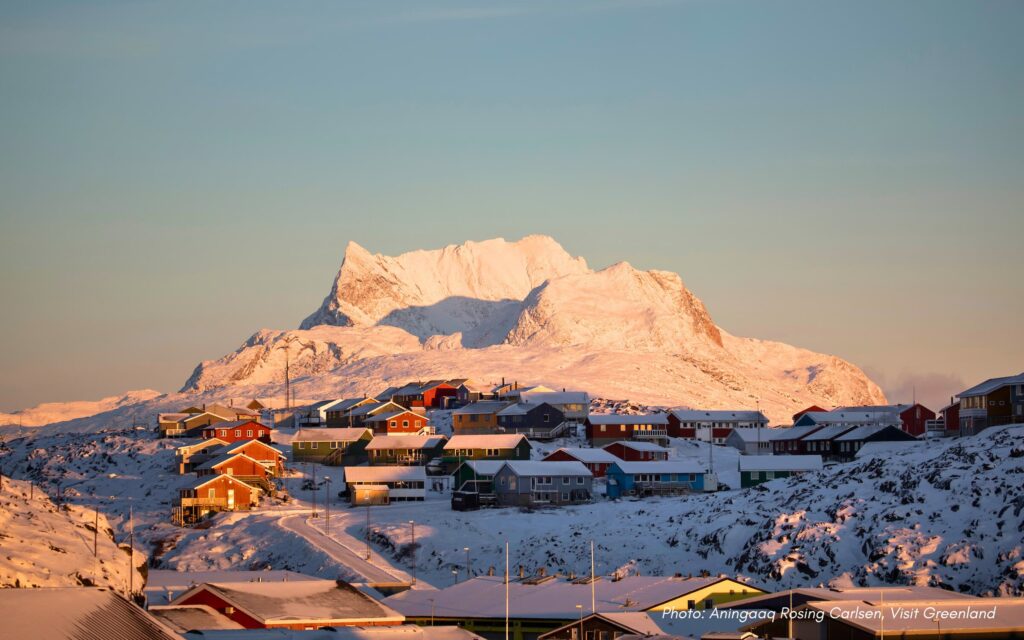 Sermitsiaq behind the houses