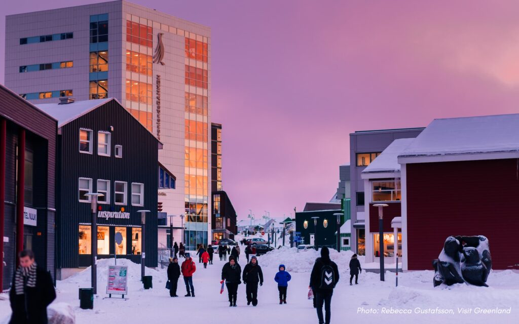 Shopping street of Nuuk