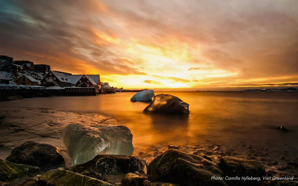 Sunset at Nuuk_s colonial harbour